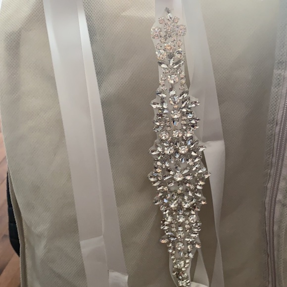 Off white Beaded Lace Wedding Dress - Picture 11 of 11